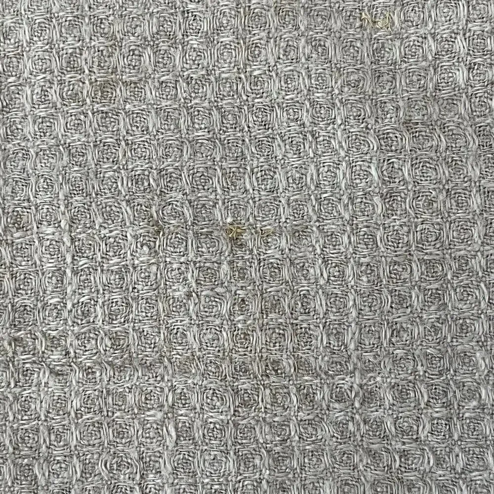 Thing Stories Bath Towel Natural Linen Light Gray Waffle Bath Towel 53 x 24